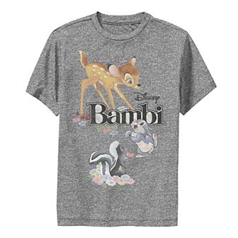 Disney's Bambi Boys 8-20 Classic Group Shot Title Logo Performance Graphic Tee