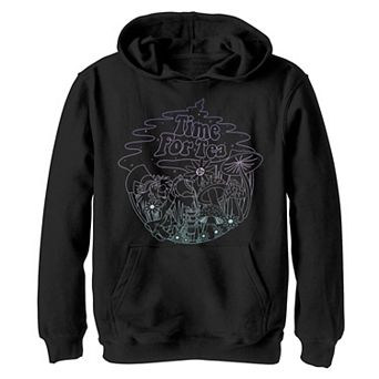 Disney's Alice In Wonderland Boys 8-20 Mad Hatter Time For Tea Line Art Graphic Fleece Hoodie