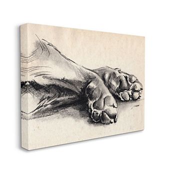 Stupell Home Decor Dog Paw Canvas Wall Art