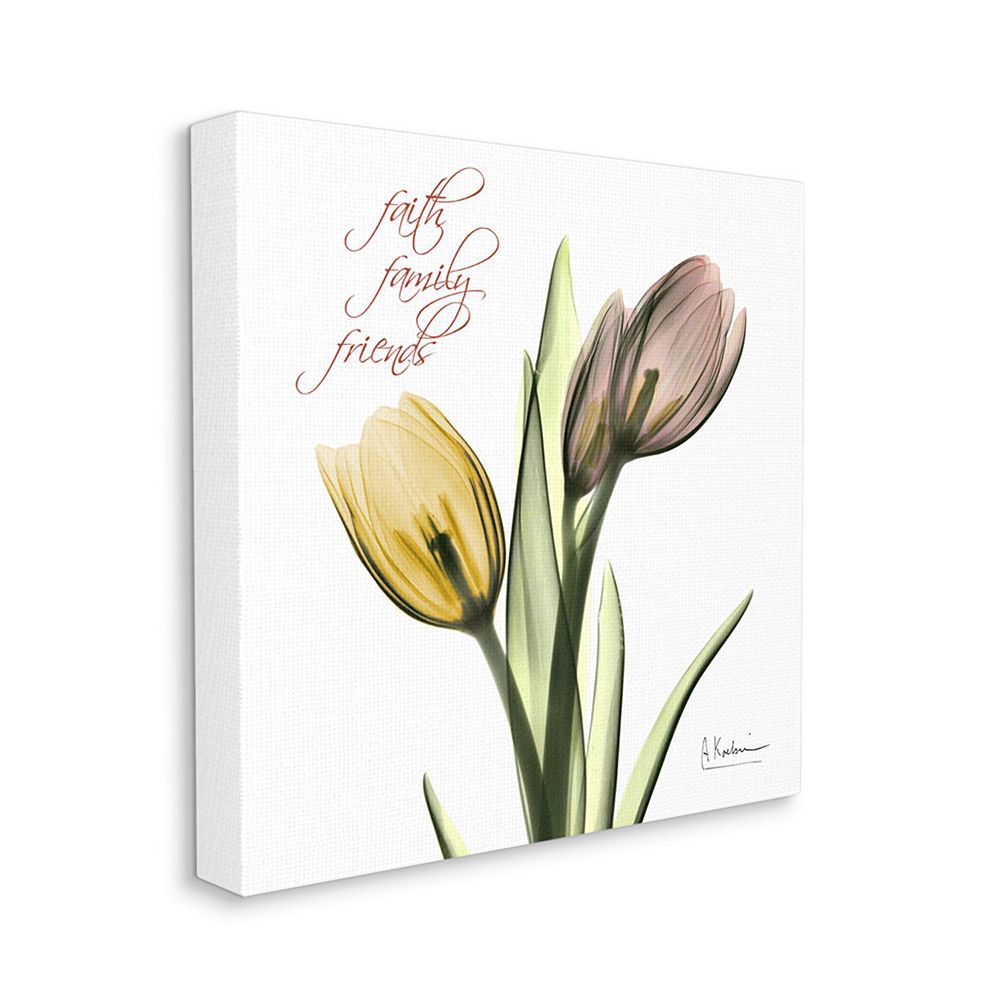Stupell Home Decor Family Faith Friends Tulip Canvas Wall Art