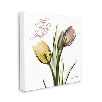 Stupell Home Decor Family Faith Friends Tulip Canvas Wall Art