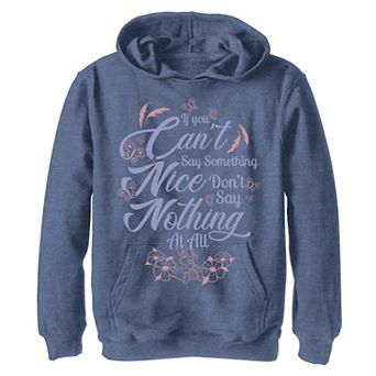 Disney's Bambi Boys 8-20 If You Can't Say Something Nice Quote Graphic Fleece Hoodie