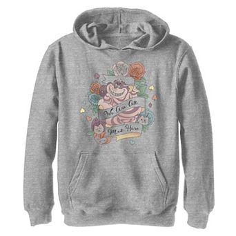 Disney's Alice In Wonderland Boys 8-20 We Are All Mad Here Tattoo Graphic Fleece Hoodie