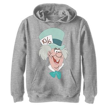 Disney's Alice In Wonderland Boys 8-20 Mad Hatter Big Face Graphic Fleece Hoodie