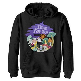 Disney's Alice In Wonderland Boys 8-20 Mad Hatter Time For Tea Graphic Fleece Hoodie