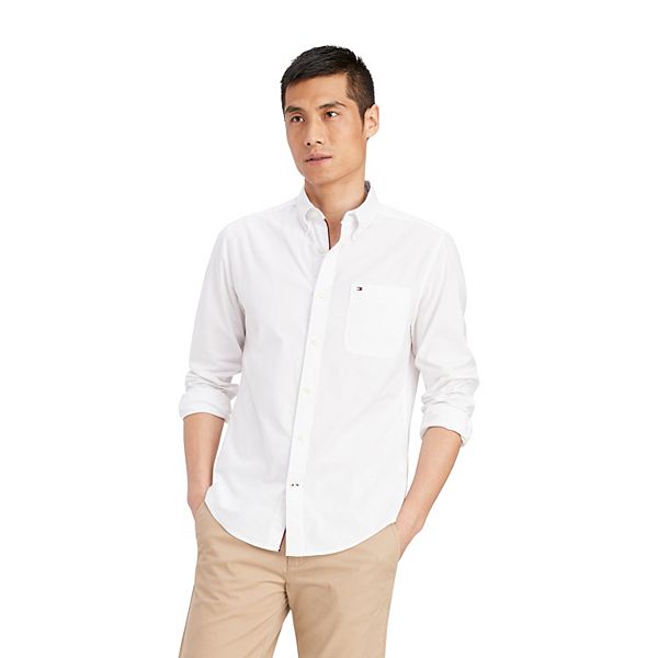 Essentials Men's Regular-Fit Long-Sleeve Oxford Shirt