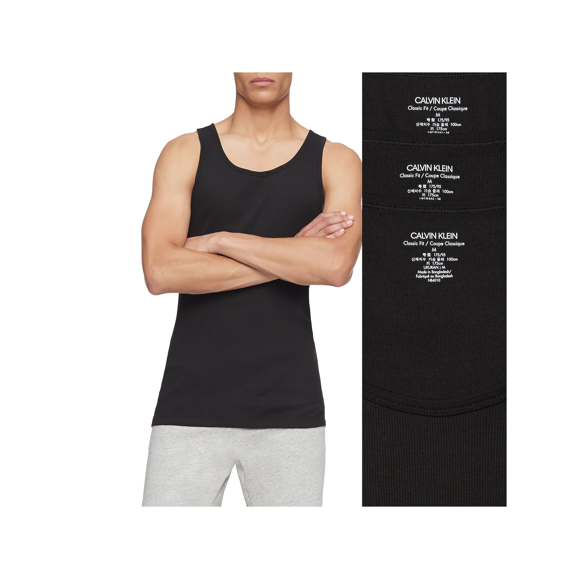 Mens Calvin Klein 3-pack Tank Top, Size: Small, Black