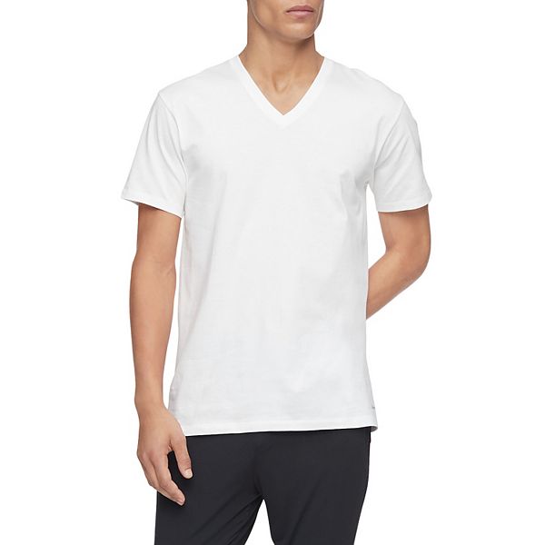 Calvin Klein Men's Cotton Classics 3-Pack V-Neck T-Shirt - White - XL