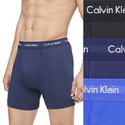 Calvin Klein Men's Cotton Stretch Multipack Boxer Briefs, Cobalt Water/Black/Navy,  Small at  Men's Clothing store
