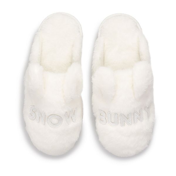 Women s LC Lauren Conrad Faux Fur Bunny Scuff Slippers