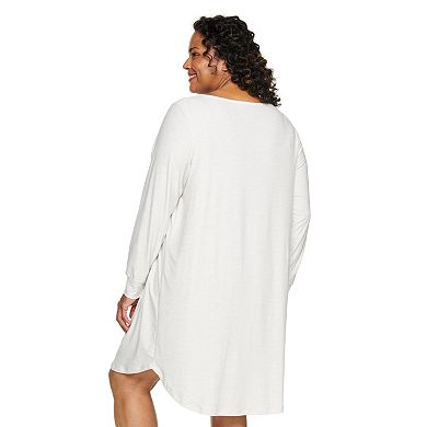 Plus Size Croft & Barrow® Long Sleeve Sleepshirt