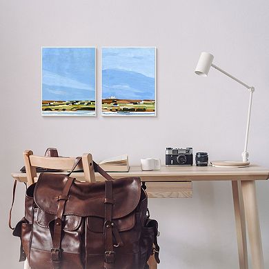 Stupell Home Decor Abstract Seaside Town Landscape Canvas Wall Art 2-piece Set