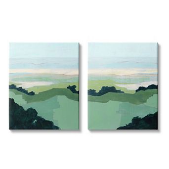 Stupell Home Decor Hill Side Landscape Canvas Wall Art 2 pc Set