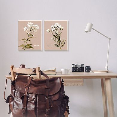Stupell Home Decor Bonesets Flower Canvas Wall Art 2-piece Set