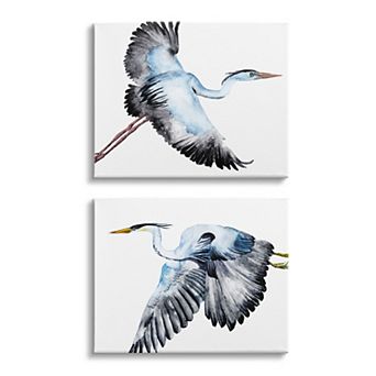 Stupell Home Decor Cranes Flying Canvas Wall Art 2 pc Set