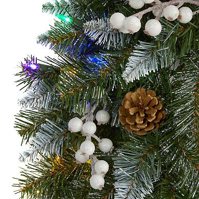 nearly natural Artificial Snow Tipped LED Christmas Wreath