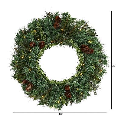 nearly natural Mixed Pine Artificial Christmas Wreath