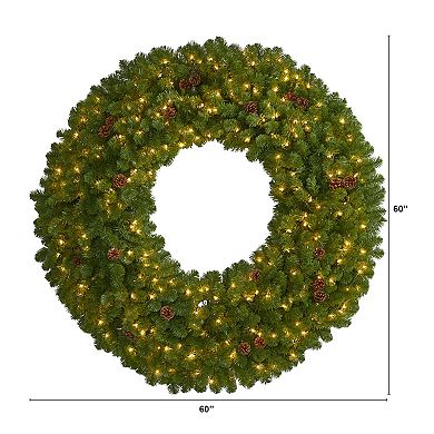 nearly natural 5-ft. Giant Artificial Christmas Wreath