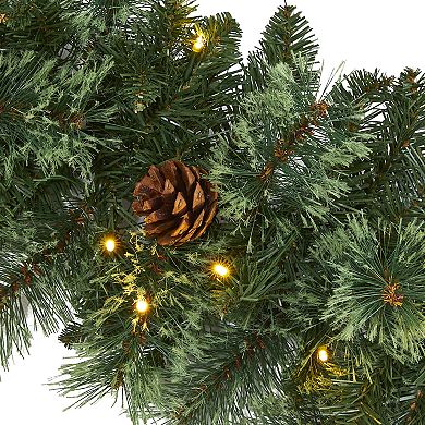 nearly natural 6-ft. White Mountain Pine LED Artificial Garland