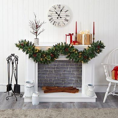 nearly natural 6-ft. White Mountain Pine LED Artificial Garland
