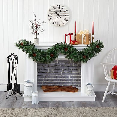 nearly natural 6-ft. White Mountain Pine LED Artificial Garland