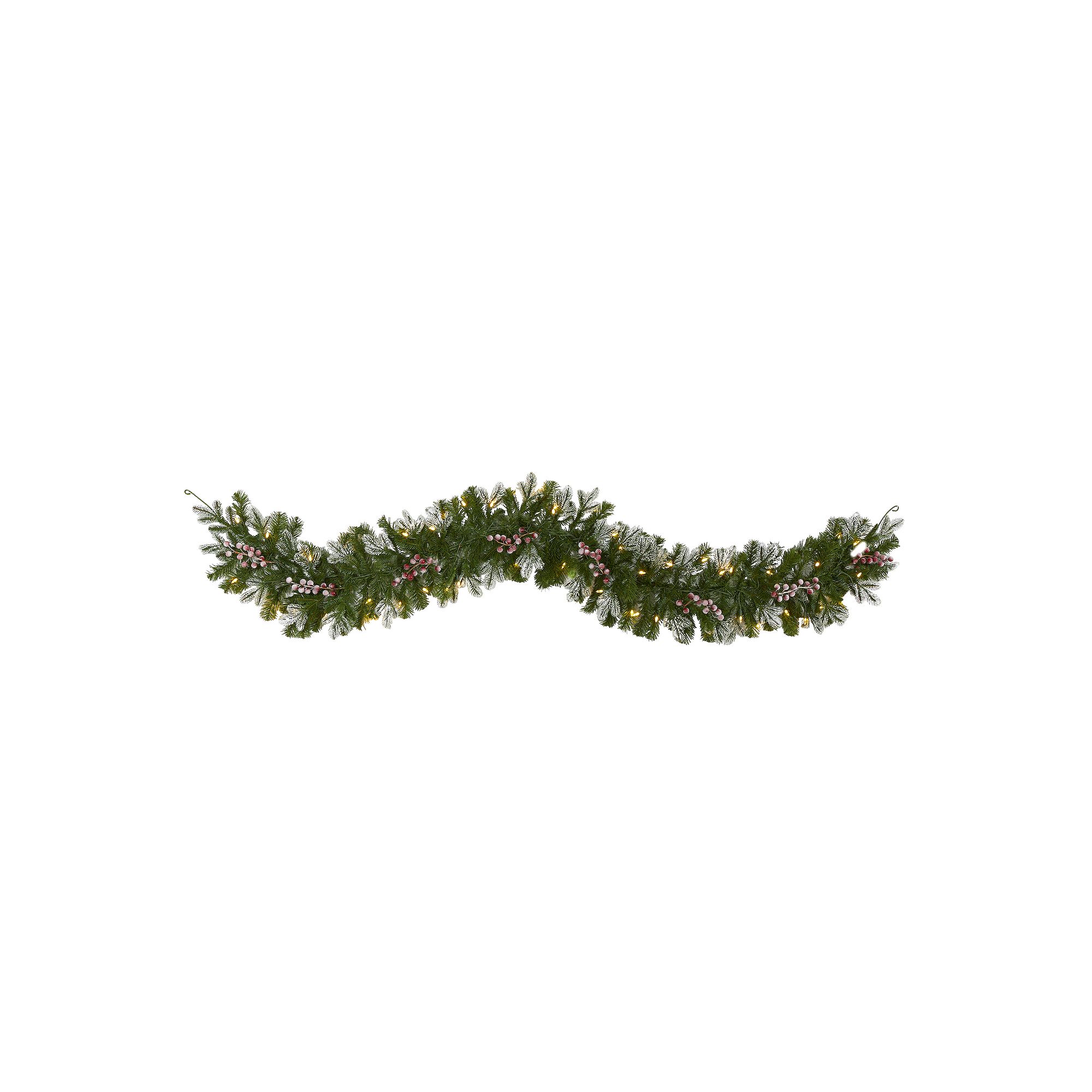 nearly natural 6-ft. Snow Tipped Artificial Christmas Garland, Green