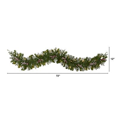 nearly natural 6-ft. Snow Tipped Artificial Christmas Garland
