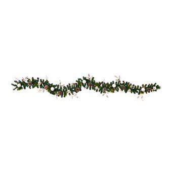 nearly natural 9-ft. Ornament LED Artificial Christmas Garland