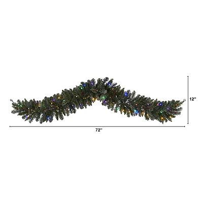 nearly natural 6-ft. Flocked Artificial Christmas Garland