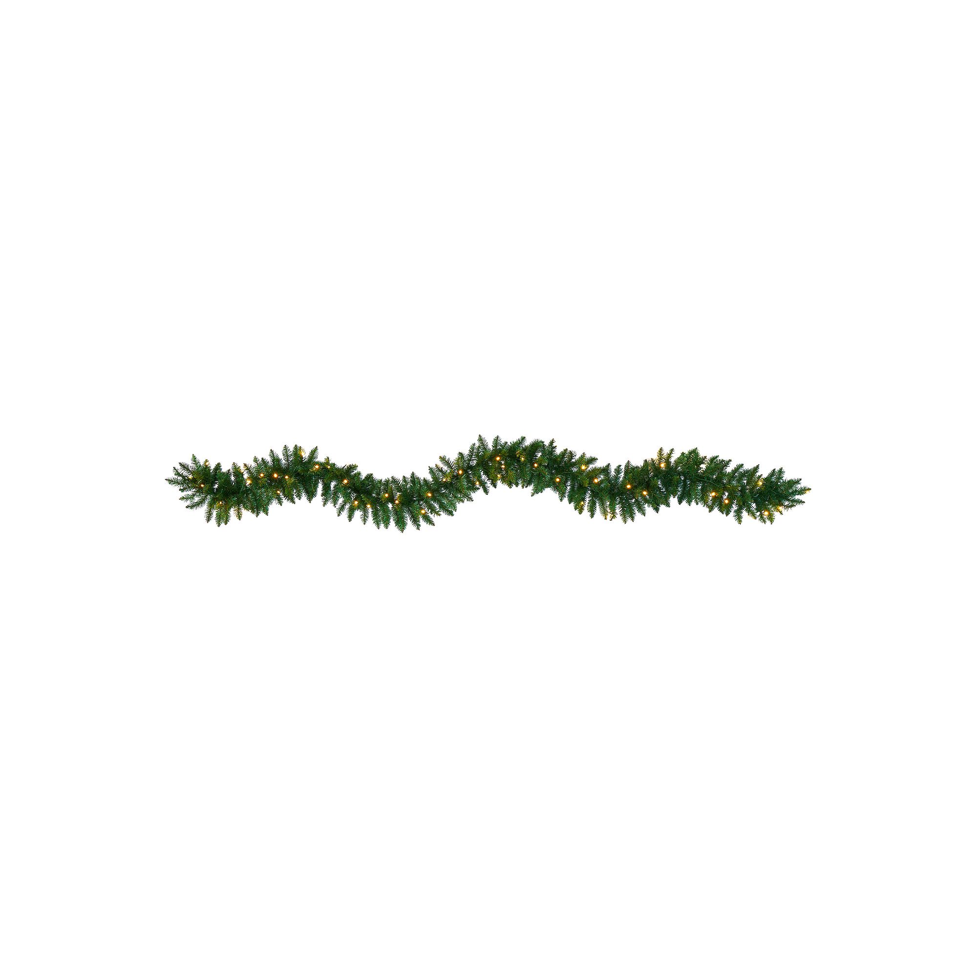 nearly natural 9-ft. Christmas Pine LED Artificial Garland, Green