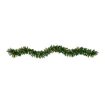 nearly natural 9-ft. Christmas Pine LED Artificial Garland