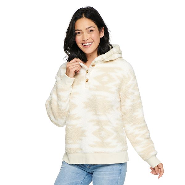 Women's Sonoma Goods For Life® Henley Sherpa Hoodie