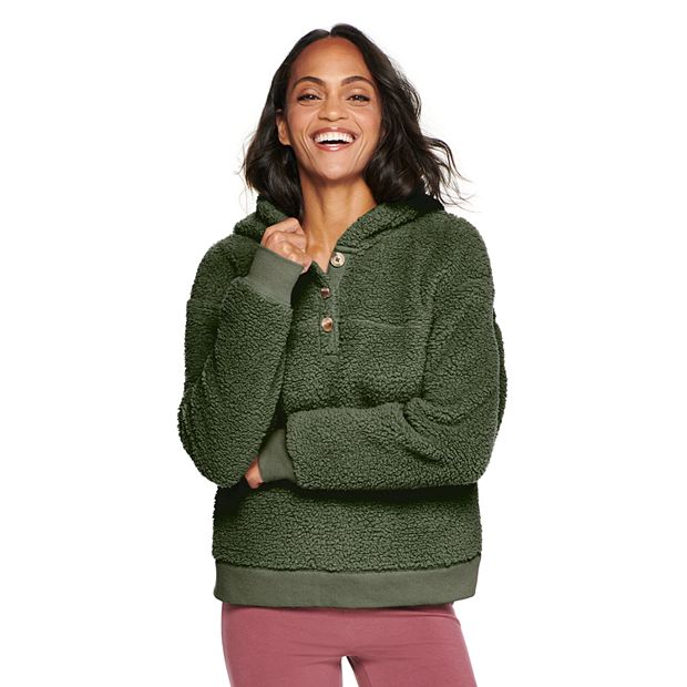 Women's Sonoma Goods For Life® Henley Sherpa Hoodie