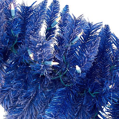 nearly natural 6-ft. Blue Light-Up Artificial Christmas Garland