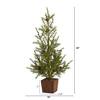 nearly natural Alpine Natural Look 28-in. Artificial Christmas Tree