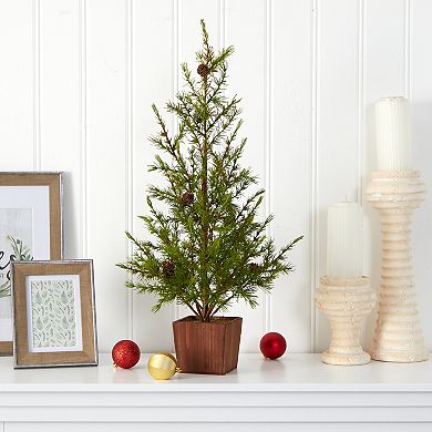 nearly natural Alpine Natural Look 28-in. Artificial Christmas Tree