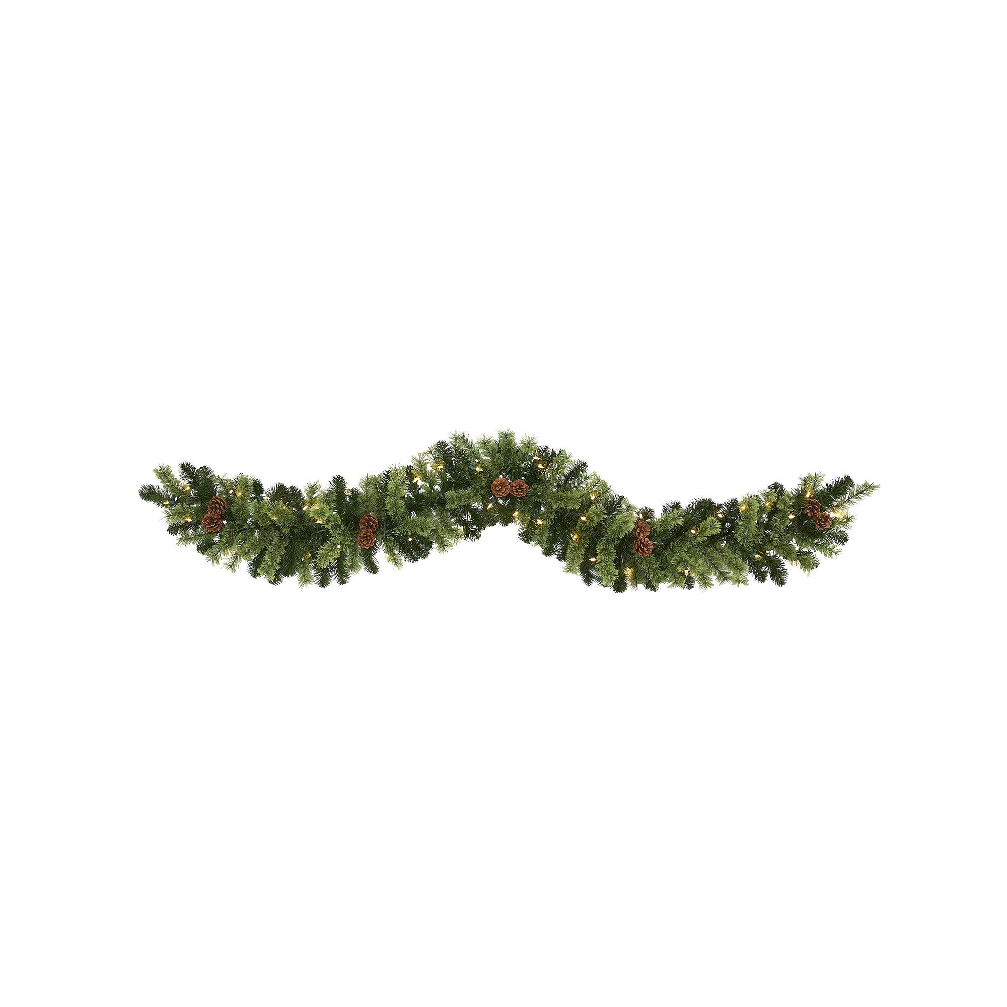 nearly natural 6-ft. LED Christmas Artificial Garland, Green