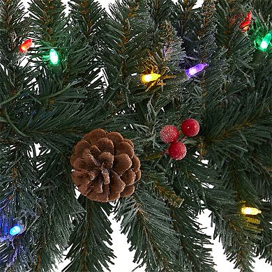 nearly natural 6-ft. Snow Dusted LED Artificial Christmas Garland