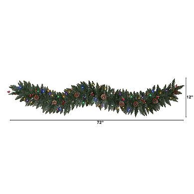 nearly natural 6-ft. Snow Dusted LED Artificial Christmas Garland