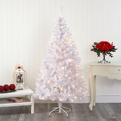 nearly natural 6-ft. White 250-Light Artificial Christmas Tree