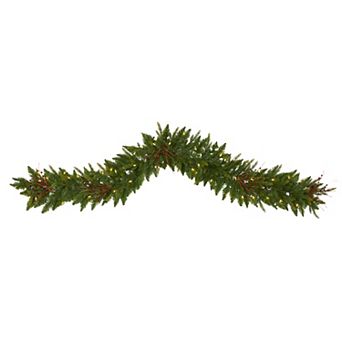 nearly natural 6-ft. Christmas Pine 50-Light Artificial Garland