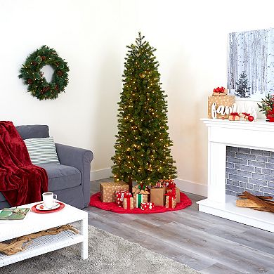 nearly natural 6.5 ft. Slim Colorado Mountain Spruce 450-Light Artificial Christmas Tree