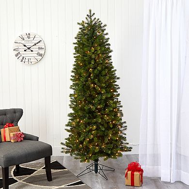 nearly natural 6.5 ft. Slim Colorado Mountain Spruce 450-Light Artificial Christmas Tree