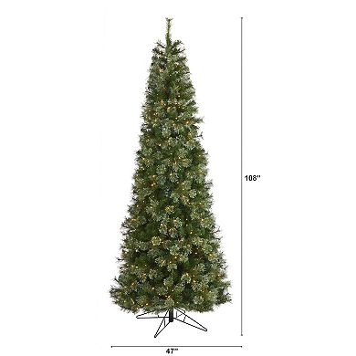 nearly natural 9-ft. Cashmere Slim 550-Light Artificial Christmas Tree