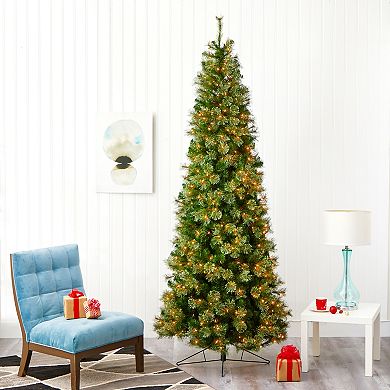 nearly natural 9-ft. Cashmere Slim 550-Light Artificial Christmas Tree