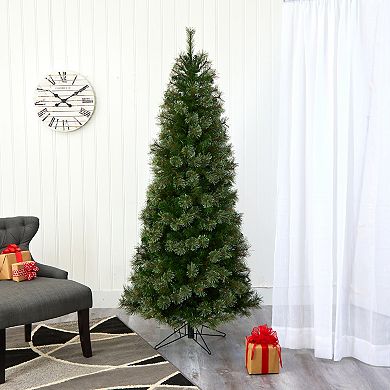 nearly natural 6.5-ft. Cashmere Slim 350-Light Artificial Christmas Tree