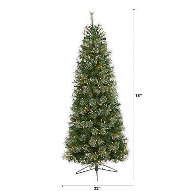 nearly natural 6.5-ft. Cashmere Slim 350-Light Artificial Christmas Tree