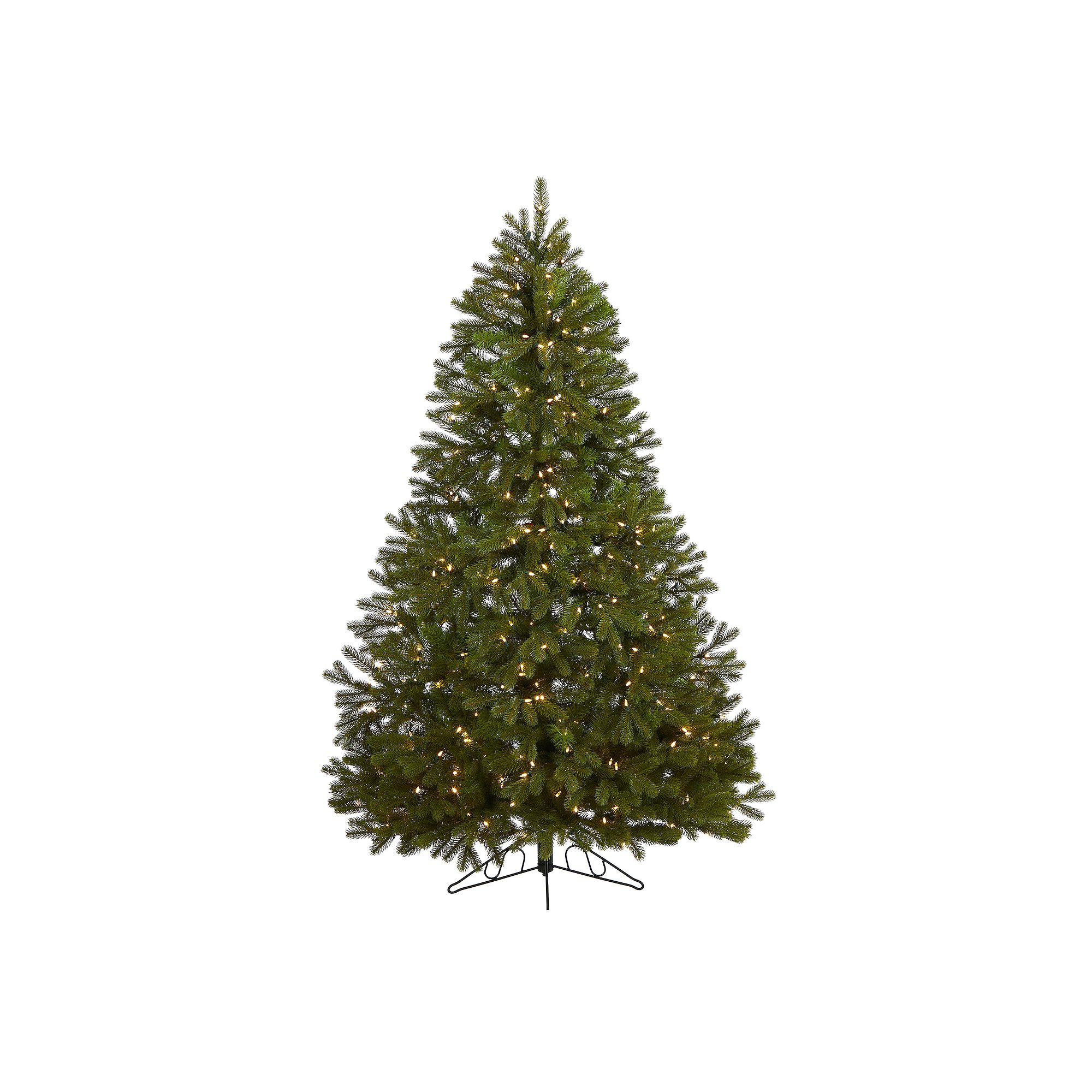 nearly natural 6-ft. Cambridge Spruce Flat Back 350-Light Artificial Christ