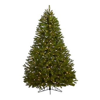 nearly natural 6-ft. Cambridge Spruce Flat Back 350-Light Artificial Christmas Tree