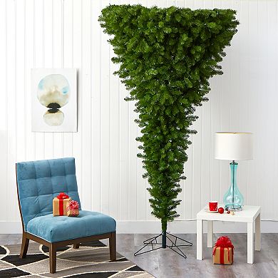 nearly natural 8-ft. Sun Valley Spruce Upside Down 850-Light Artificial Christmas Tree